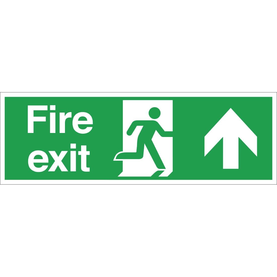 Fire Exit Sign Arrow Up - W301 Vogue