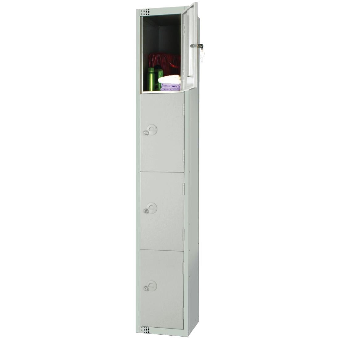 Elite Four Door Camlock Locker Grey - W932-C Steel Lockers 300mm Deep Elite Lockers