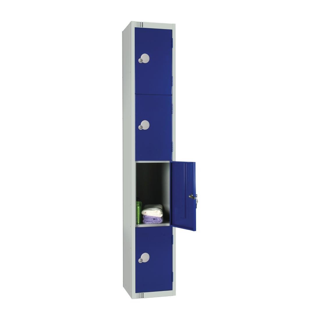 Elite Four Door Manual Combination Locker Locker Blue - W947-CL Steel Lockers 300mm Deep Elite Lockers