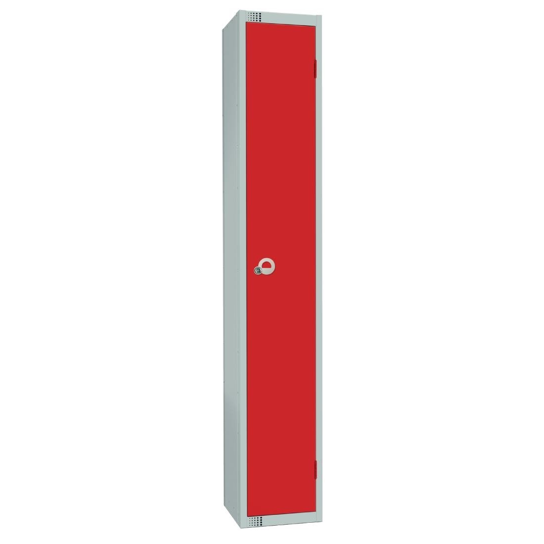 Elite Single Door Electronic Combination Locker with Sloping Top Red - W949-ELS Steel Lockers 300mm Deep Elite Lockers