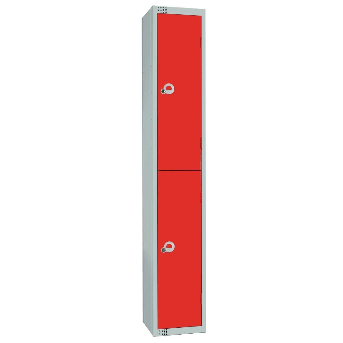 Elite Double Door Coin Return Locker with Sloping Top Graphite Red - W950-CNS Steel Lockers 300mm Deep Elite Lockers