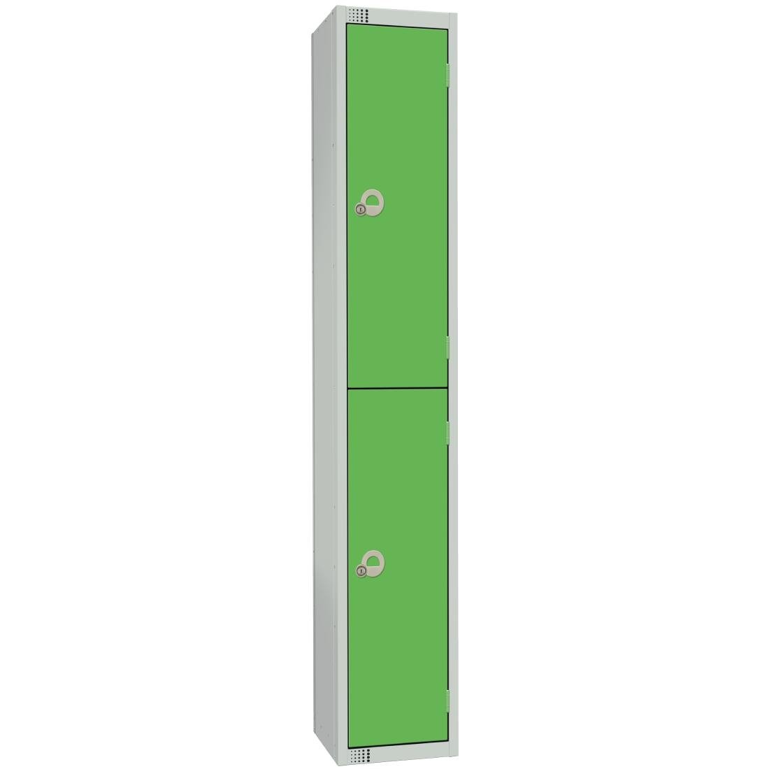 Elite Double Door Coin Return Locker with Sloping Top Graphite Green - W955-CNS Steel Lockers 300mm Deep Elite Lockers