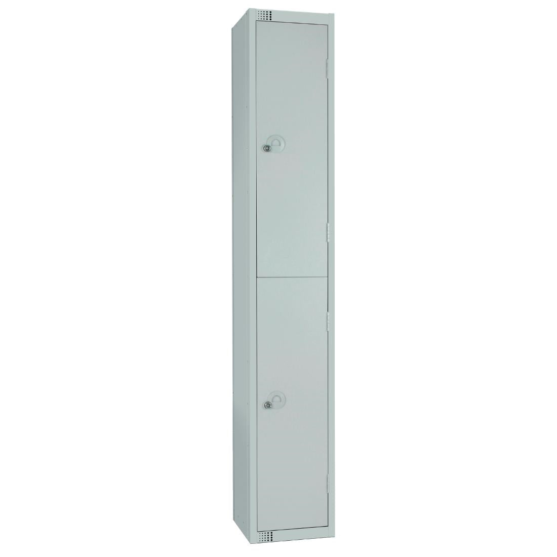 Elite Double Door Camlock Locker with Sloping Top Grey - W960-CS Steel Lockers 450mm Deep Elite Lockers
