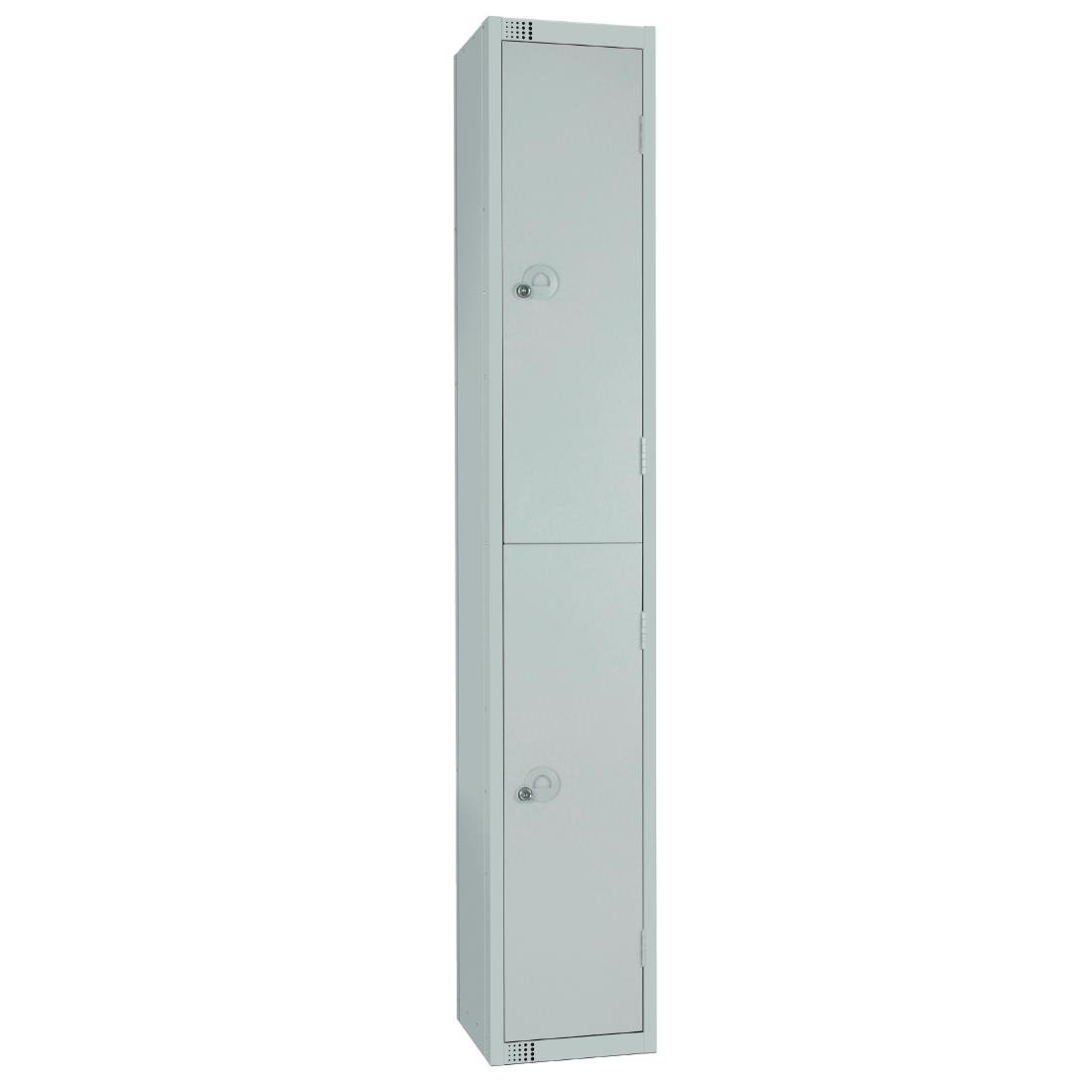 Elite Double Door Padlock Locker with Sloping Top Grey - W960-PS Steel Lockers 450mm Deep Elite Lockers