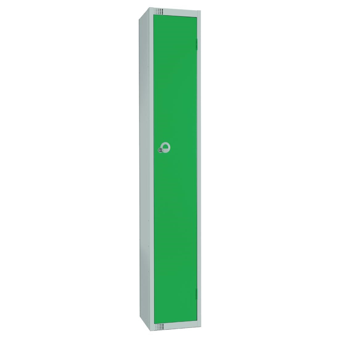Elite Single Door Camlock Locker Green - W984-C Steel Lockers 450mm Deep Elite Lockers