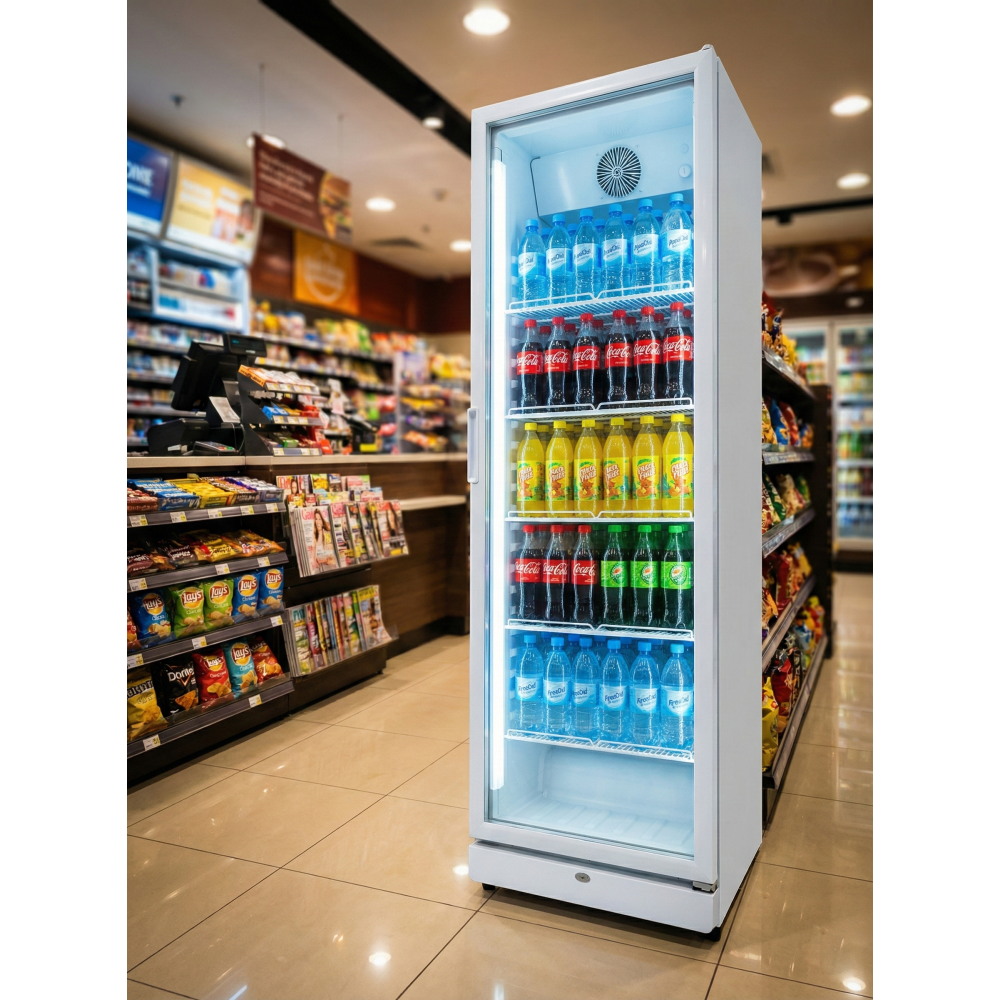 Prodis XD381-LE Single Door Upright Display Fridge Reversible Door Upright Single Door Bottle Coolers Prodis