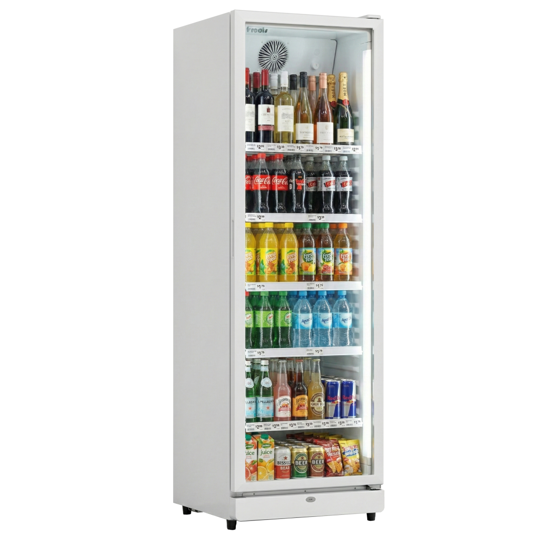 Prodis XD381-LE Single Door Upright Display Fridge Reversible Door Upright Single Door Bottle Coolers Prodis