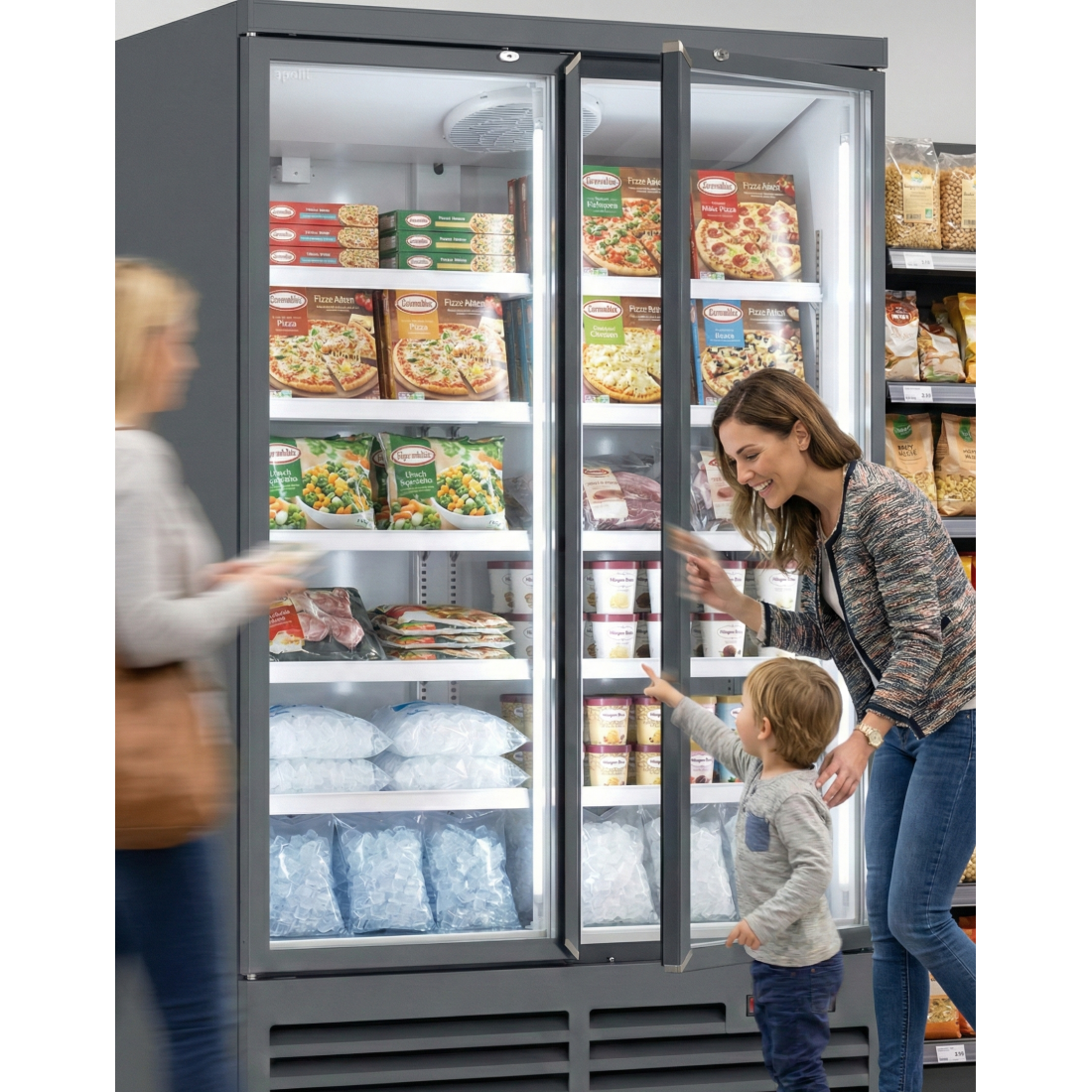 Prodis Heavy Duty Low Energy Double Door Display Freezer | XPD1250-N-MK2