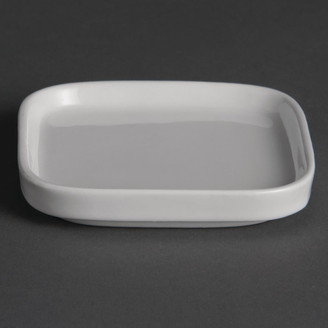 Olympia Whiteware Flat Miniature Dishes 93mm (Pack of 12) - Y140 Olympia Crockery Olympia