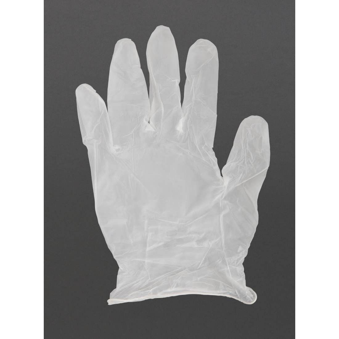 Vogue Powder-Free Vinyl Gloves Clear Large (Pack of 100) - Y247-L Hygiplas