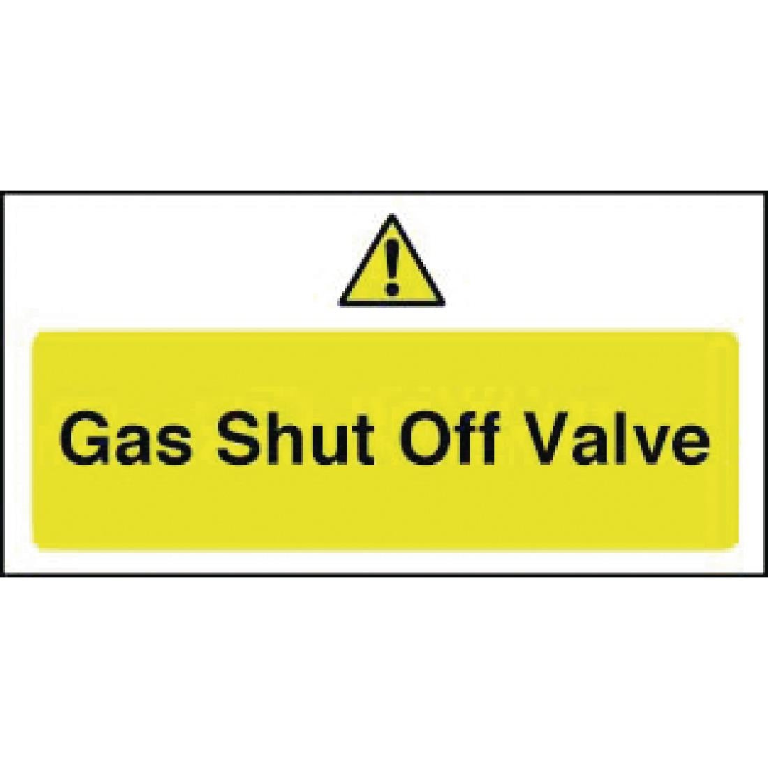 Gas Shut Off Valve Sign - Y913 Vogue