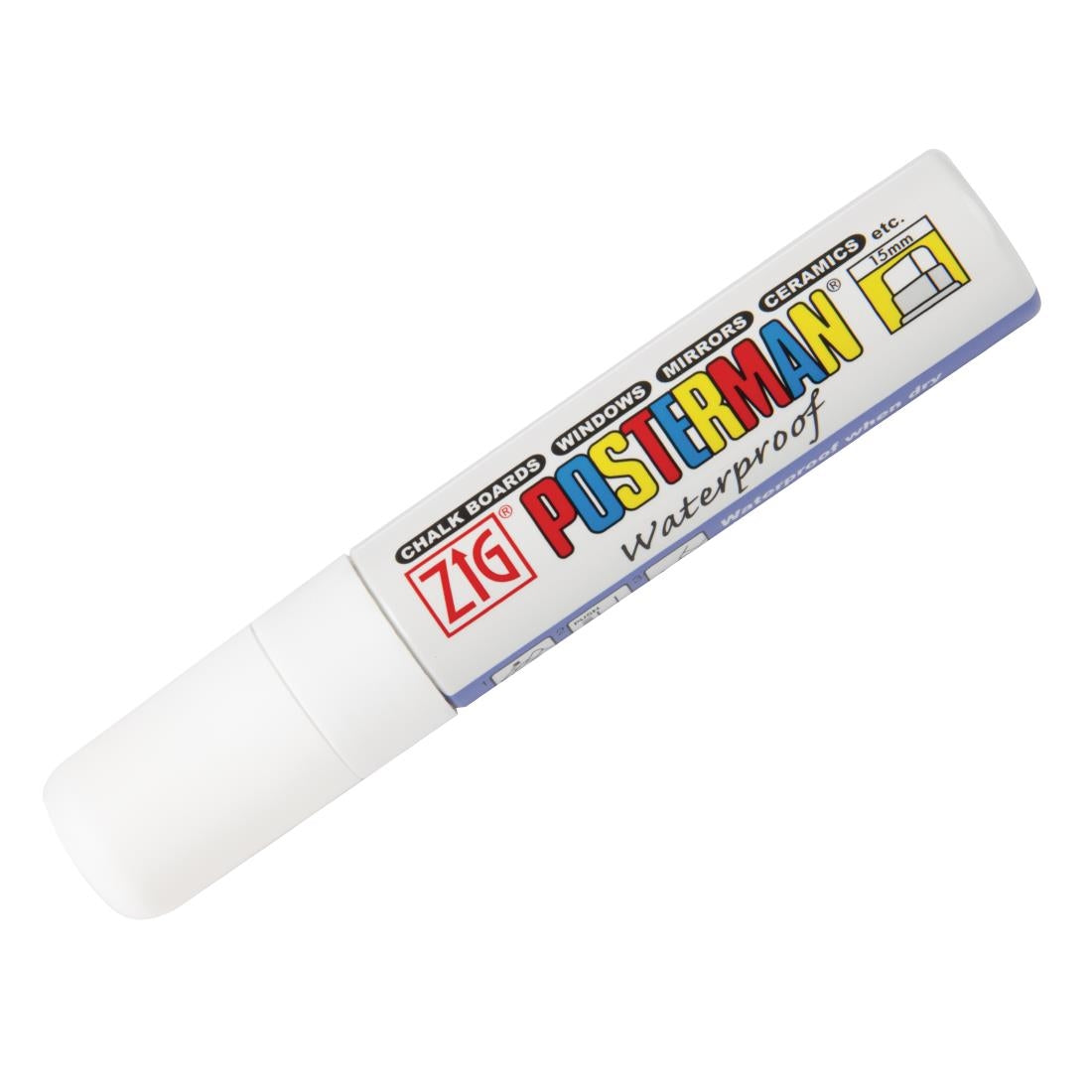 Securit Posterman 15mm All Weather Chalk Marker White - Y976 Securit