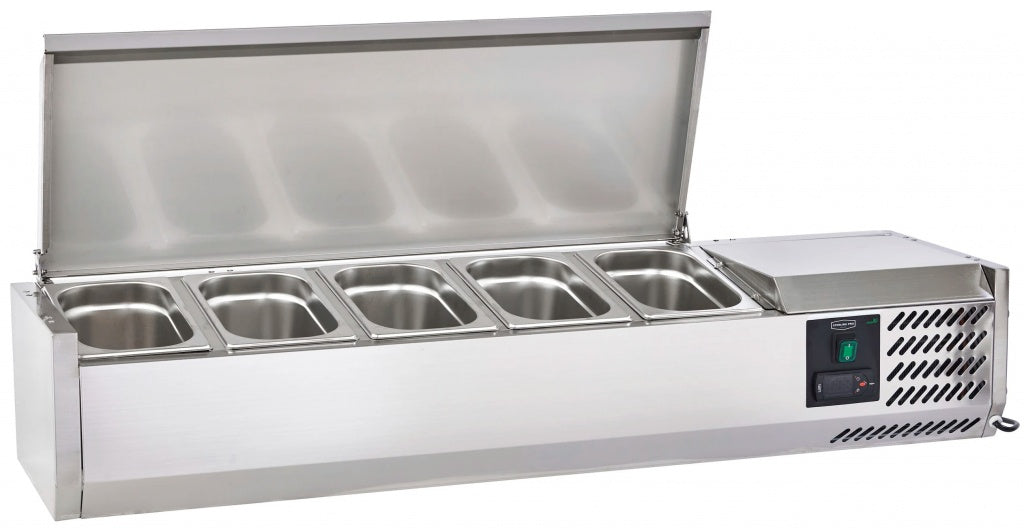 Sterling Pro Cobus Topping Well Stainless Steel Lid 5 x GN1/4 - SPT1200-330-SS VRX Topping Units Sterling Pro