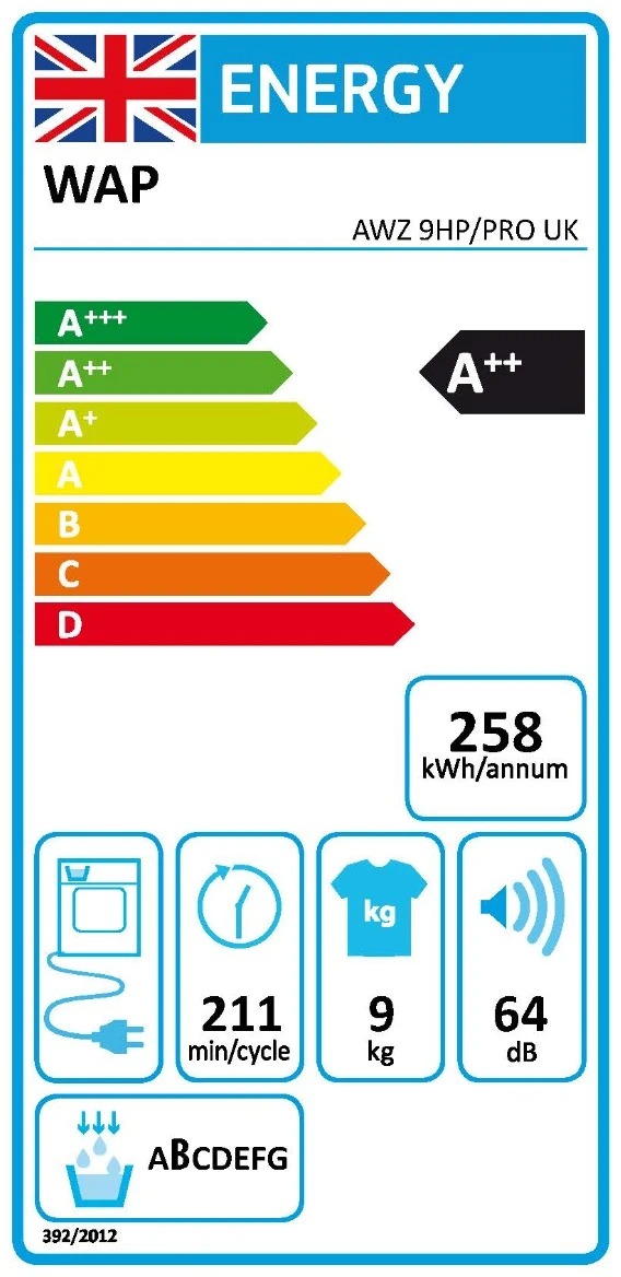 Beko Professional AWZ9HP-PRO-BP Pump Condenser Dryer, 9kg Commercial Tumble Dryers Beko
