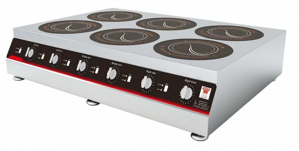 Chefsrange 6 Ring Induction Hob Counter Top 6 x 3KW - GXIH6-3 Induction Hobs Chefsrange