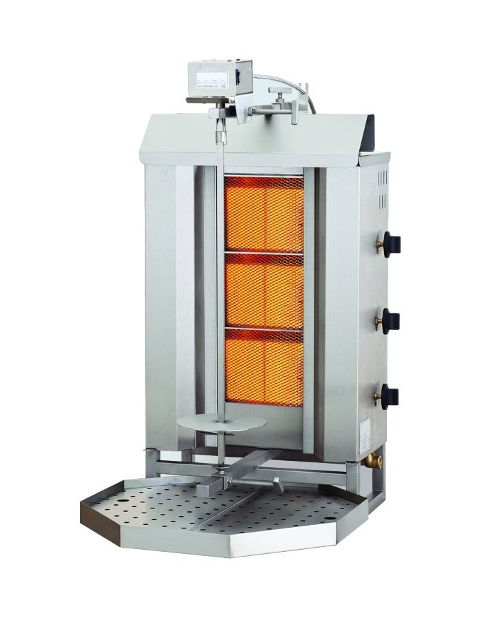 Combisteel Gas Gyros or Kebab Grill 3 Heat Zones - 7049.0005 Doner Kebab Grills Combisteel