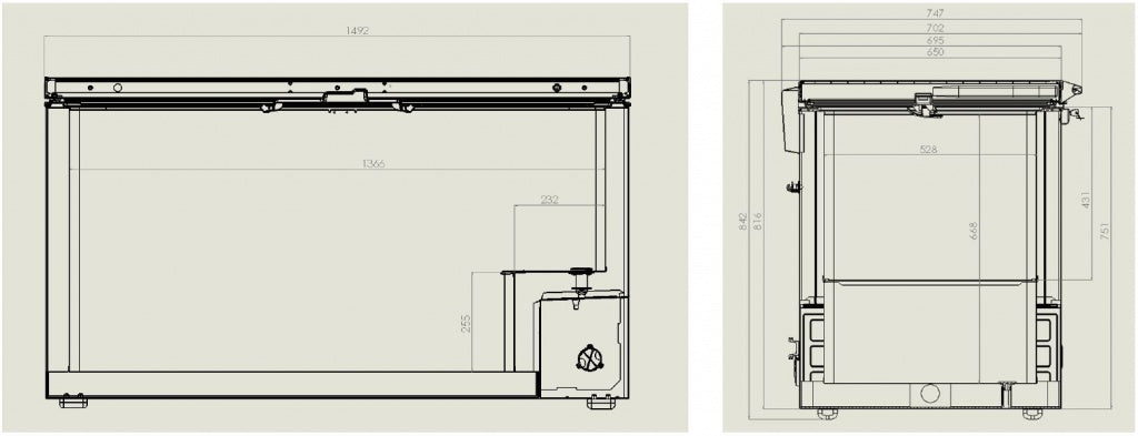 Combisteel Chest Freezer with Stainless Steel Lid 469 Litre - 7151.1115 Chest Freezers Combisteel