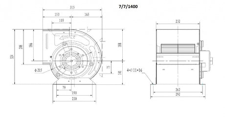 Combisteel Centrifugal Kitchen Extractor Fan 7/7 1500 m3/h - 7225.0045 Centrifugal Kitchen Extractor Fans Combisteel   