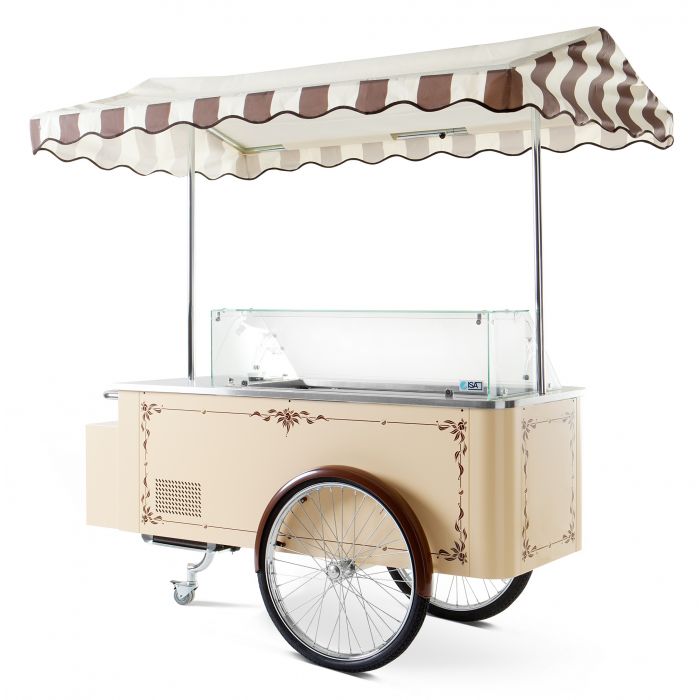 Combisteel Mobile Ice Cream Gelato Display Cart Carrettino 6 - 7295.0065 Ice Cream Display Freezers Combisteel