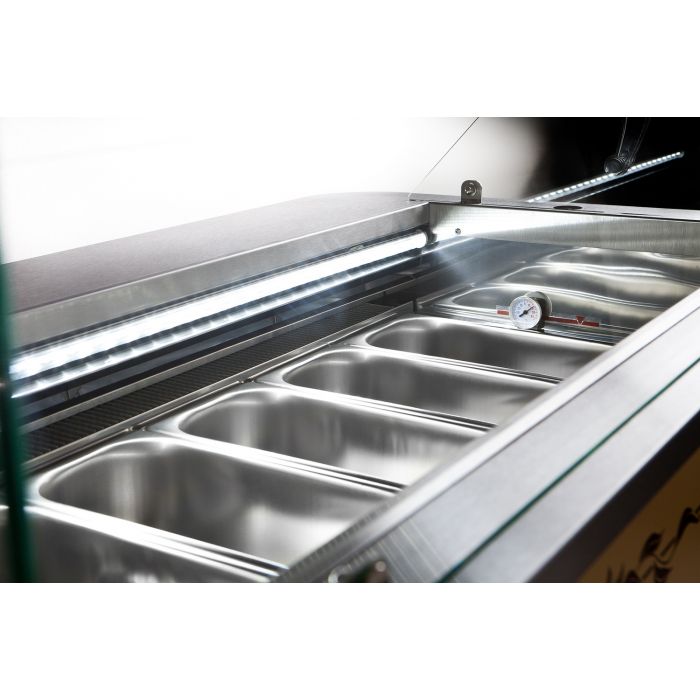 Combisteel Mobile Ice Cream Gelato Display Cart Carrettino 6 - 7295.0065 Ice Cream Display Freezers Combisteel