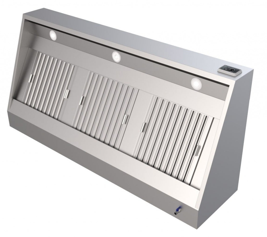 Combisteel 1100mm Deep Extraction Hood 3000mm Wide With Motor, Filters & LED Lights *Transport On Request* - 7333.1125 Kitchen Canopies & Cooker Hoods Combisteel