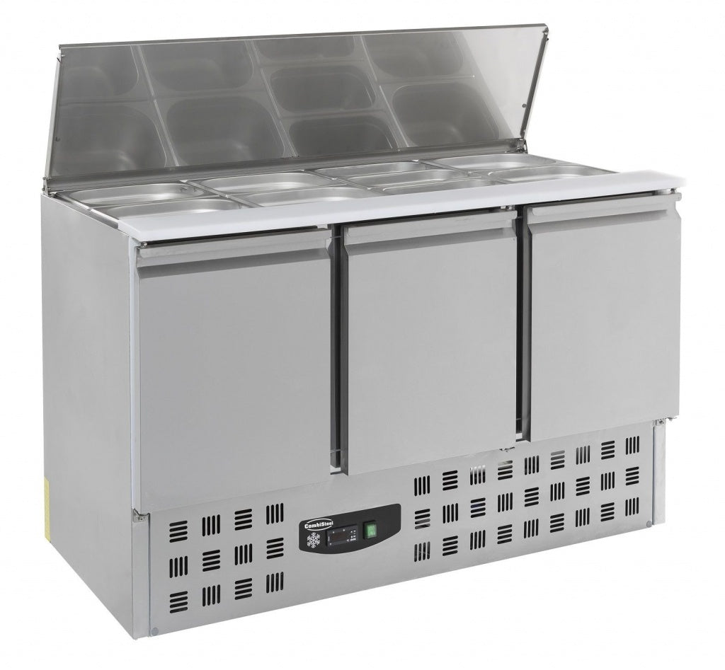 Combisteel 3 Door Pizza Prep Counter Saladette Fridge - 7950.0094 Pizza Prep Counters - 3 Door Combisteel