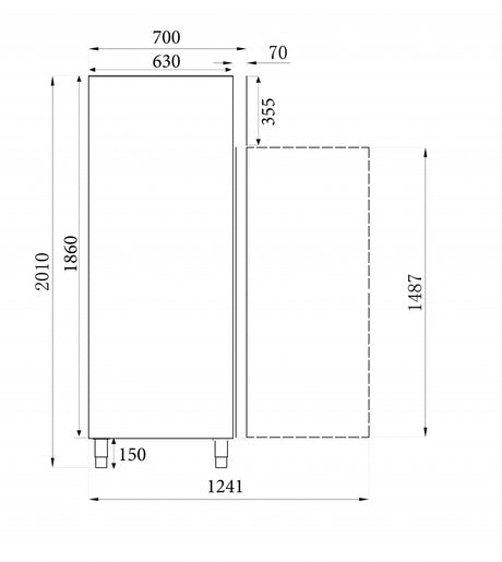 Combisteel Slimline Single Door Stainless Steel Upright Fridge 350Ltr - 7450.0700 Refrigeration Uprights - Single Door Combisteel   