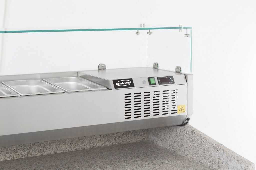 Combisteel Refrigerated Topping Unit with Glass Surround 1/3 GN x 9 - 7450.0023 VRX Topping Units Combisteel