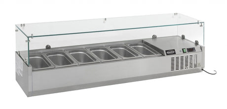 Combisteel Refrigerated Topping Unit with Glass Surround 1/3 GN x 9 - 7450.0023 VRX Topping Units Combisteel   