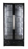 Combisteel Double Hinged Glass Door Upright Display Cooler Fridge BDK-458 - 7455.1353 Upright Double Glass Door Chillers Combisteel   
