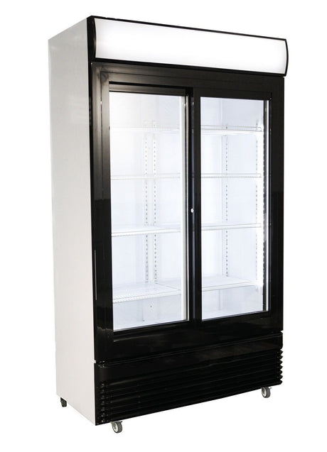 Combisteel Double Sliding Glass Door Fridge Merchandiser BEZ-780 SL 780Ltr - 7455.1396 Refrigeration Uprights - Double Door Combisteel   