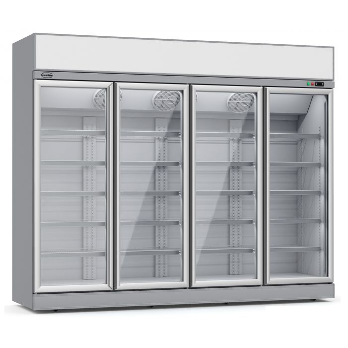 Combisteel Four Hinged Glass Door Freezer Merchandiser 2060Ltr *Transport On Request* | 7455.2440 Upright Glass Door Freezers Combisteel