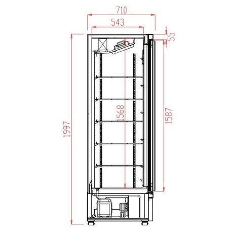 Combisteel Triple Glass Door Display Freezer JDE-1530F - 7455.2220 Upright Glass Door Freezers Combisteel