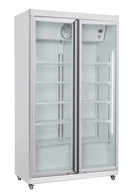 Combisteel Double Glass Door Display Freezer INS-1000F - 7455.2420 Upright Glass Door Freezers Combisteel   