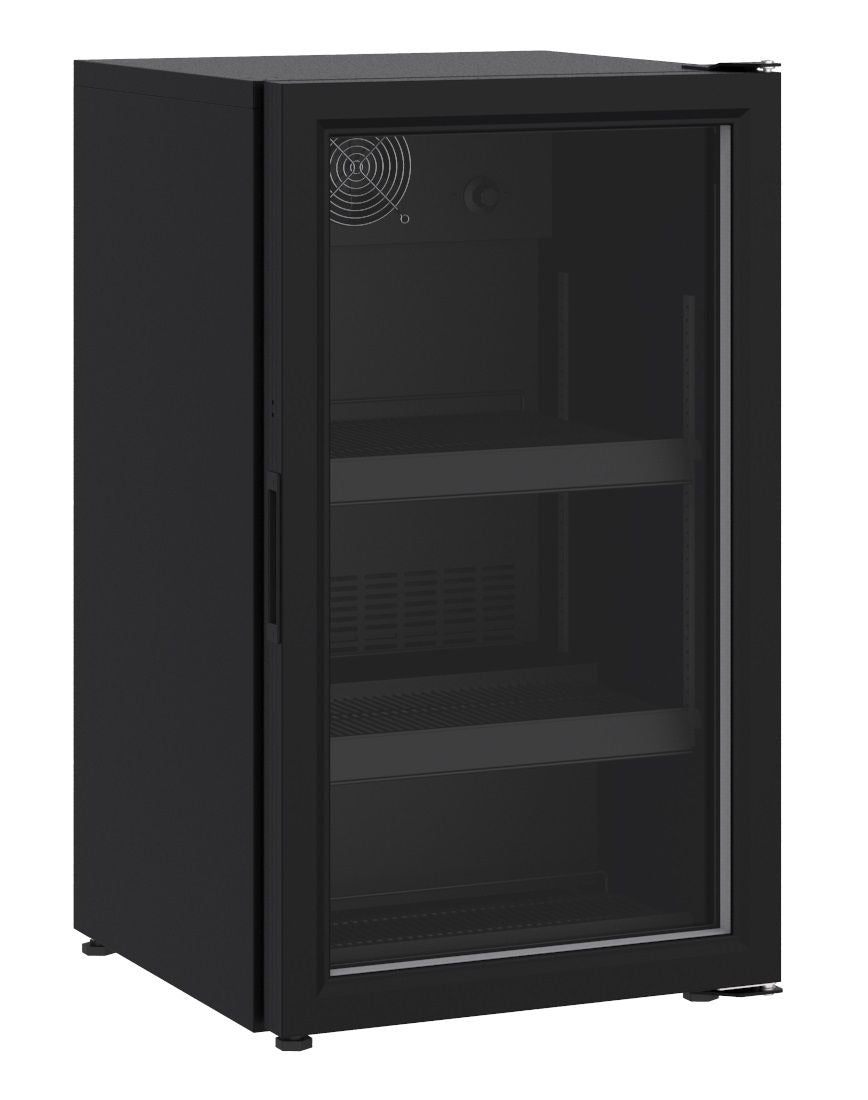 Combisteel Single Door Back Bar Bottle Cooler Black 136 Litre - 7464.0015 Single Door Bottle Coolers Combisteel