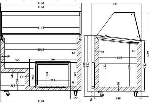 Combisteel Java Ice Cream Counter Display Freezer 8 x 5 Litre - 7472.0130 Ice Cream Display Freezers Combisteel
