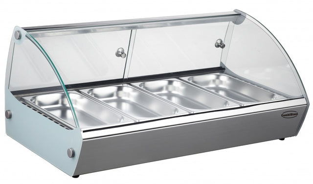 Combisteel Countertop Heated Food Display Merchandiser 4 x 1/3GN - 7487.0135 Heated Counter Top Displays Combisteel   