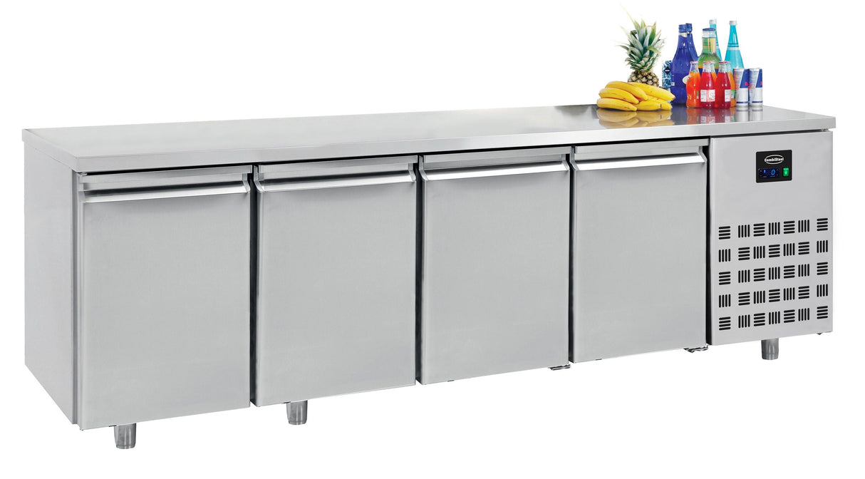 Combisteel 4 Four Door Stainless Steel Counter Fridge 632Ltr - 7489.5510 Refrigerated Counters - Four Door Combisteel
