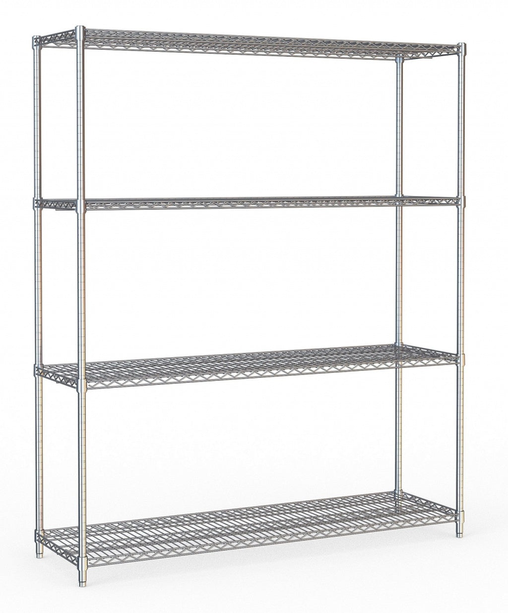Combisteel 4 Tier Chrome Wire Shelving Rack Kit 1200mm Wide - 7530.0010 Chrome Wire Shelving and Racking Combisteel