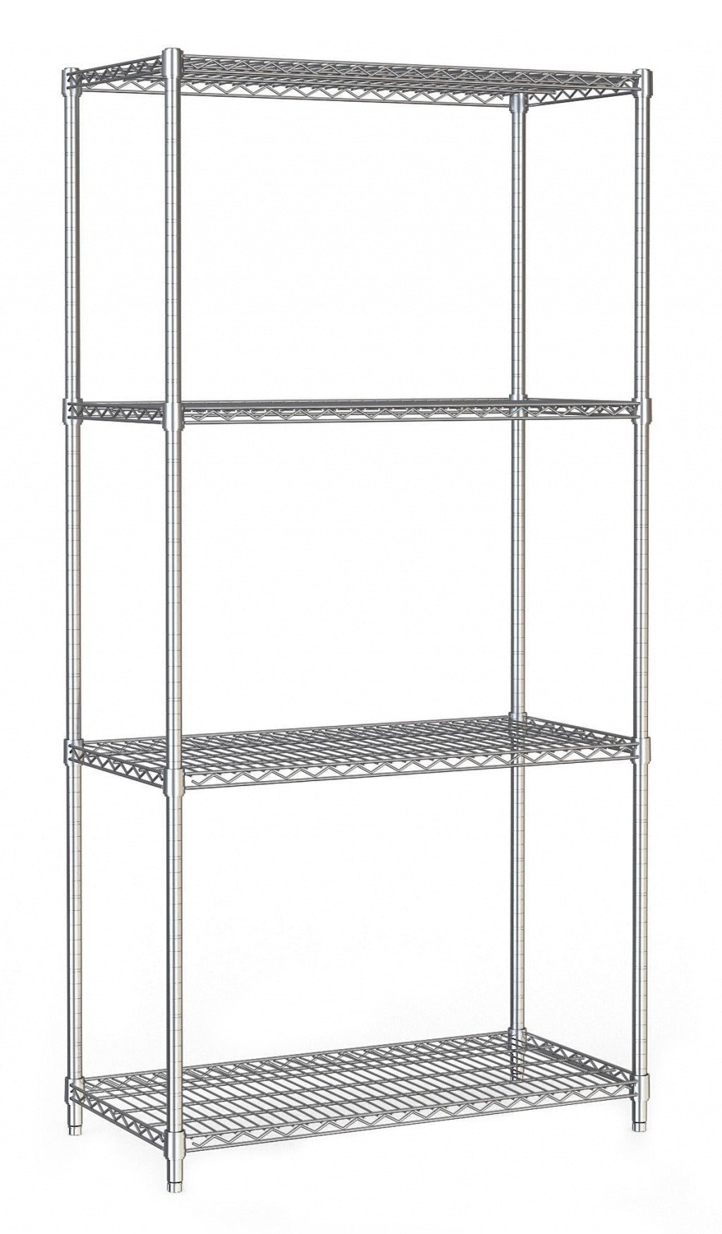 Combisteel 4 Tier Chrome Wire Shelving Rack Kit 900mm Wide - 7530.0005 Chrome Wire Shelving and Racking Combisteel