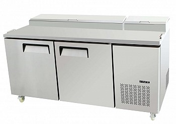 Atosa Stainless Steel Double Door Pizza Counter - MPF8202 Saladette Counters ATOSA