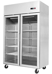 Atosa Stainless Steel Two Glass Door Freezer - YCF9408 Upright Glass Door Freezers ATOSA