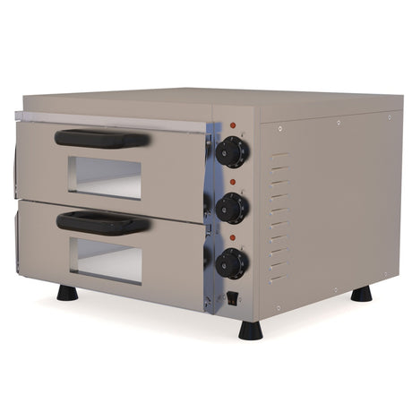 Empire Compact Twin Deck Electric Pizza Oven - EMP-PC-2M Twin Deck Pizza Ovens Empire   
