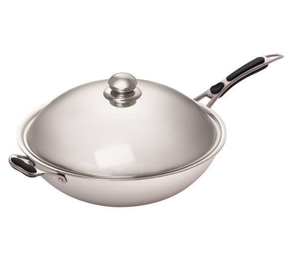 Empire Induction Ready Stainless Steel Wok Pan - EMP-IND-WOK-54 Induction Pans & Woks Empire