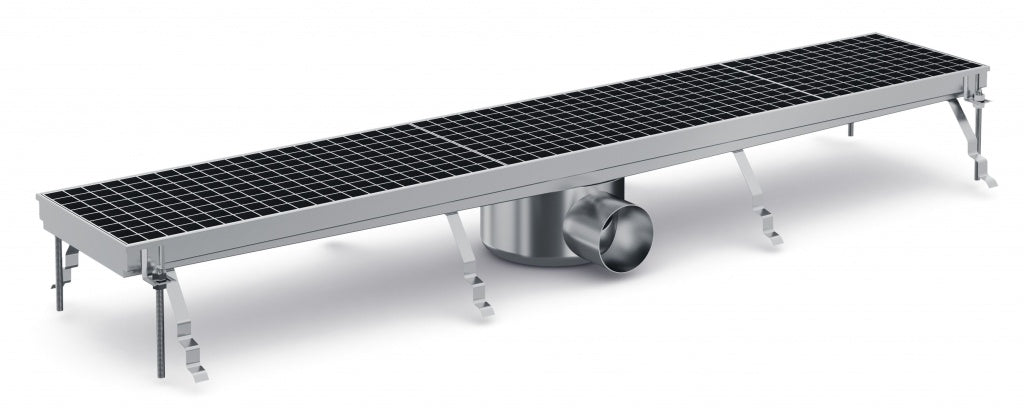 Empire Kitchen Drainage Floor Gully and Grid Fixed Horizontal 1144 x 200mm - EM-D-013 Kitchen Floor Gullies & Grids Empire