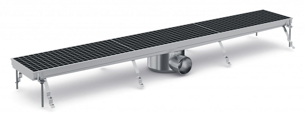 Empire Kitchen Drainage Floor Gully and Grid Fixed Horizontal 1331 x 200mm - EM-D-014 Kitchen Floor Gullies & Grids Empire