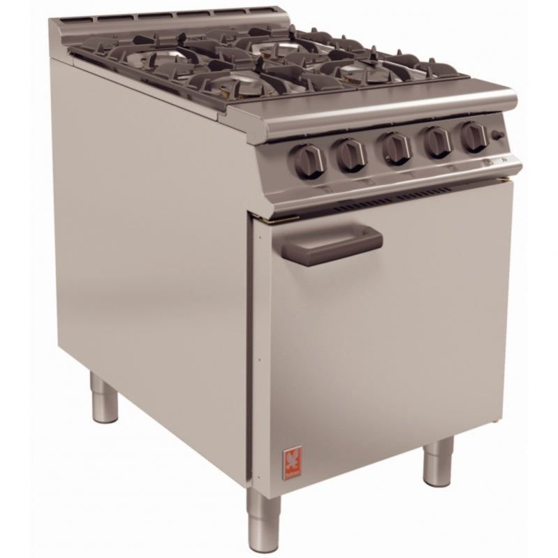 Falcon 4 Burner Dominator Plus Range G3161 Natural Gas with Feet 4 & 6 Burner Ovens Falcon