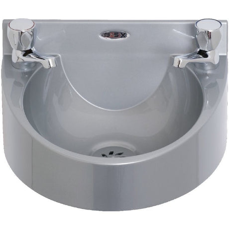 Mechline Basix Polycarbonate Wash Hand Basin Grey with Taps - CE986 Hand Wash Sinks Mechline   