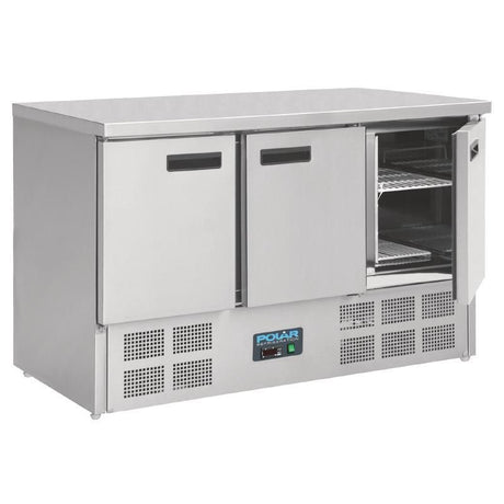 Polar 3 Door Counter Fridge 368Ltr - G622 Refrigerated Counters - Triple Door Polar   