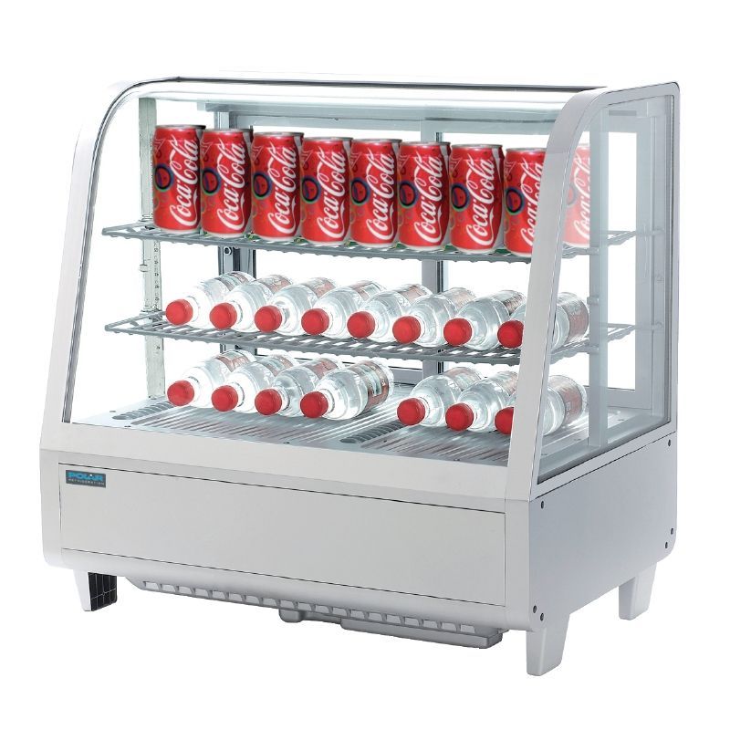 Polar Countertop Refrigerated Merchandiser White 100 Ltr - CC666 Refrigerated Counter Top Displays Polar